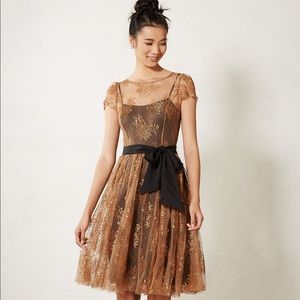 Anthropologie Honeyed Lace Dress Sz 4 *never worn